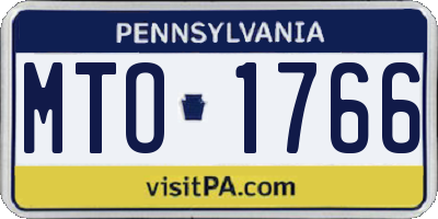 PA license plate MTO1766