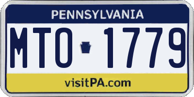 PA license plate MTO1779