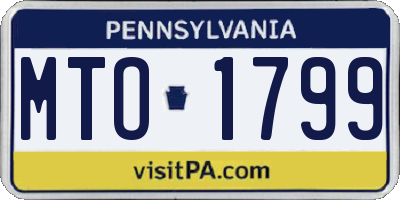 PA license plate MTO1799