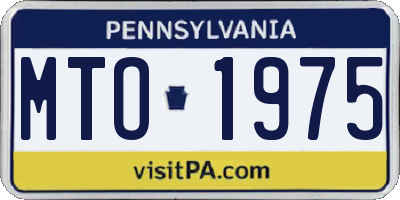 PA license plate MTO1975