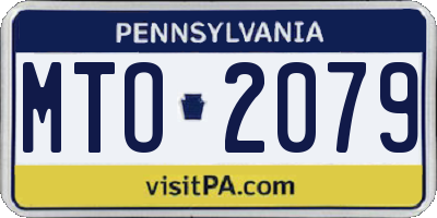 PA license plate MTO2079