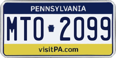 PA license plate MTO2099
