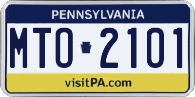 PA license plate MTO2101