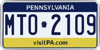 PA license plate MTO2109