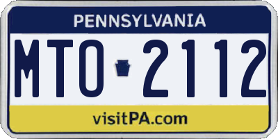 PA license plate MTO2112