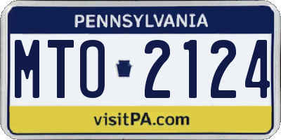 PA license plate MTO2124