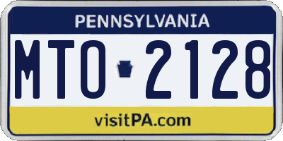PA license plate MTO2128