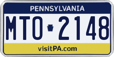 PA license plate MTO2148