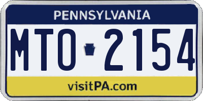 PA license plate MTO2154