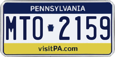 PA license plate MTO2159