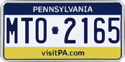 PA license plate MTO2165