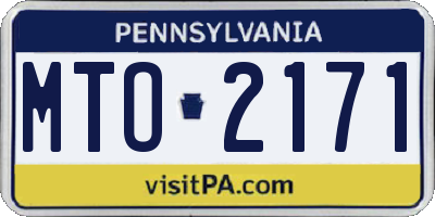 PA license plate MTO2171