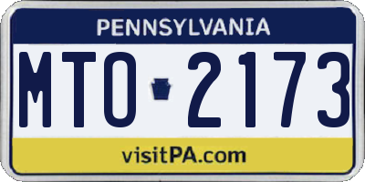 PA license plate MTO2173