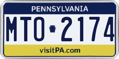 PA license plate MTO2174