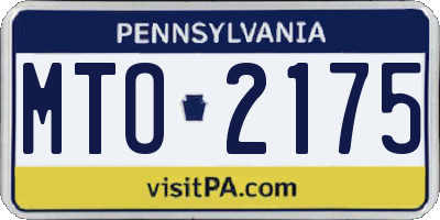 PA license plate MTO2175