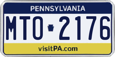 PA license plate MTO2176