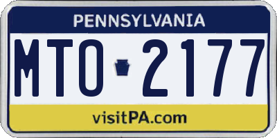 PA license plate MTO2177