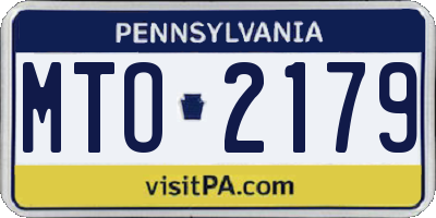PA license plate MTO2179