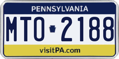 PA license plate MTO2188