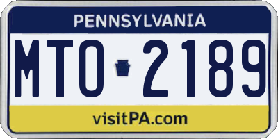 PA license plate MTO2189