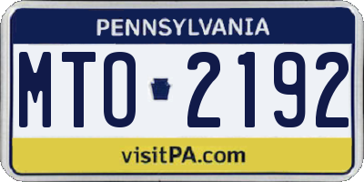 PA license plate MTO2192