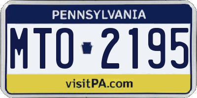 PA license plate MTO2195