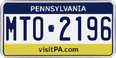 PA license plate MTO2196