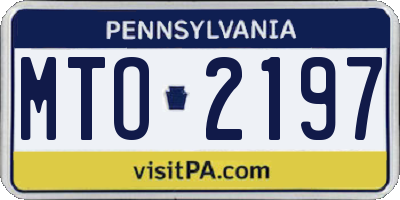 PA license plate MTO2197