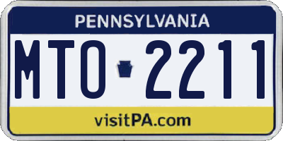 PA license plate MTO2211