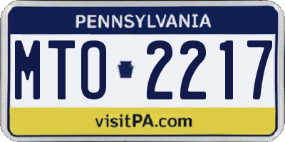 PA license plate MTO2217