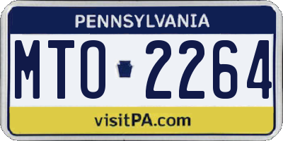 PA license plate MTO2264