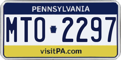 PA license plate MTO2297