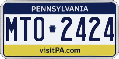 PA license plate MTO2424