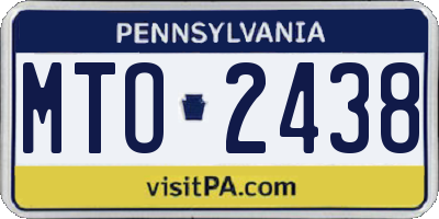 PA license plate MTO2438