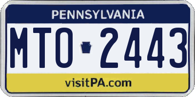 PA license plate MTO2443