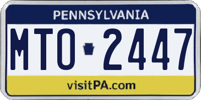 PA license plate MTO2447