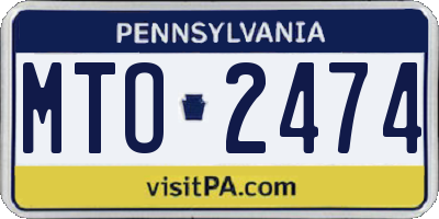 PA license plate MTO2474