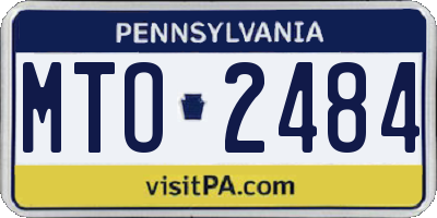 PA license plate MTO2484