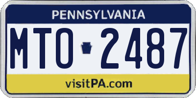 PA license plate MTO2487