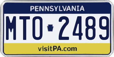 PA license plate MTO2489