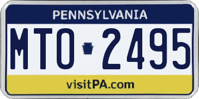 PA license plate MTO2495