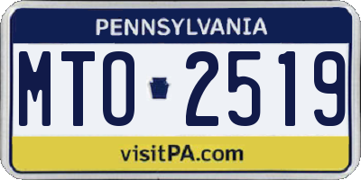 PA license plate MTO2519