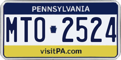 PA license plate MTO2524