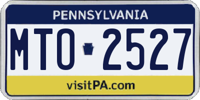 PA license plate MTO2527