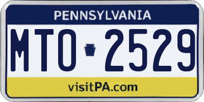 PA license plate MTO2529