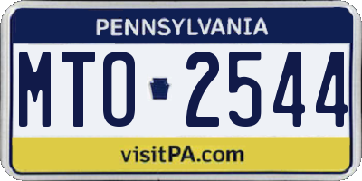 PA license plate MTO2544