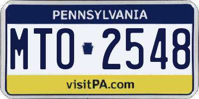PA license plate MTO2548