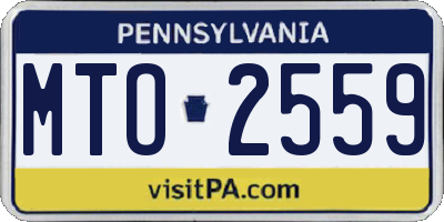 PA license plate MTO2559
