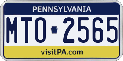 PA license plate MTO2565