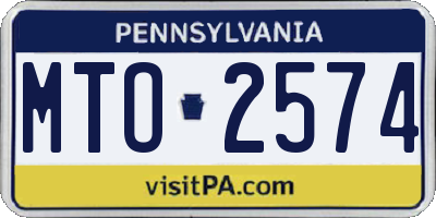 PA license plate MTO2574